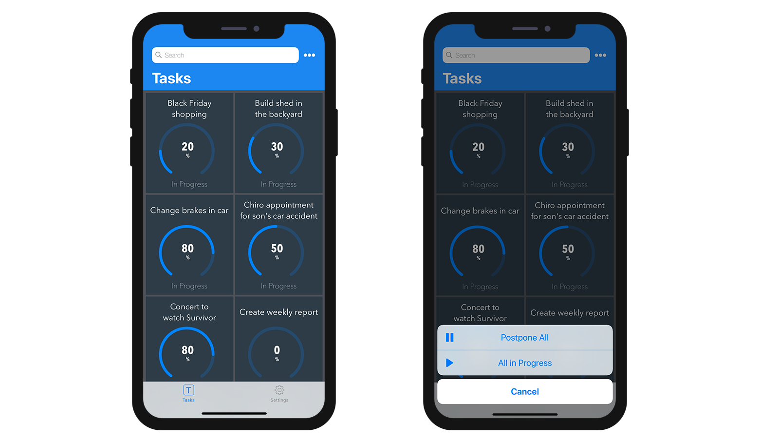 Table Listform Collectionview