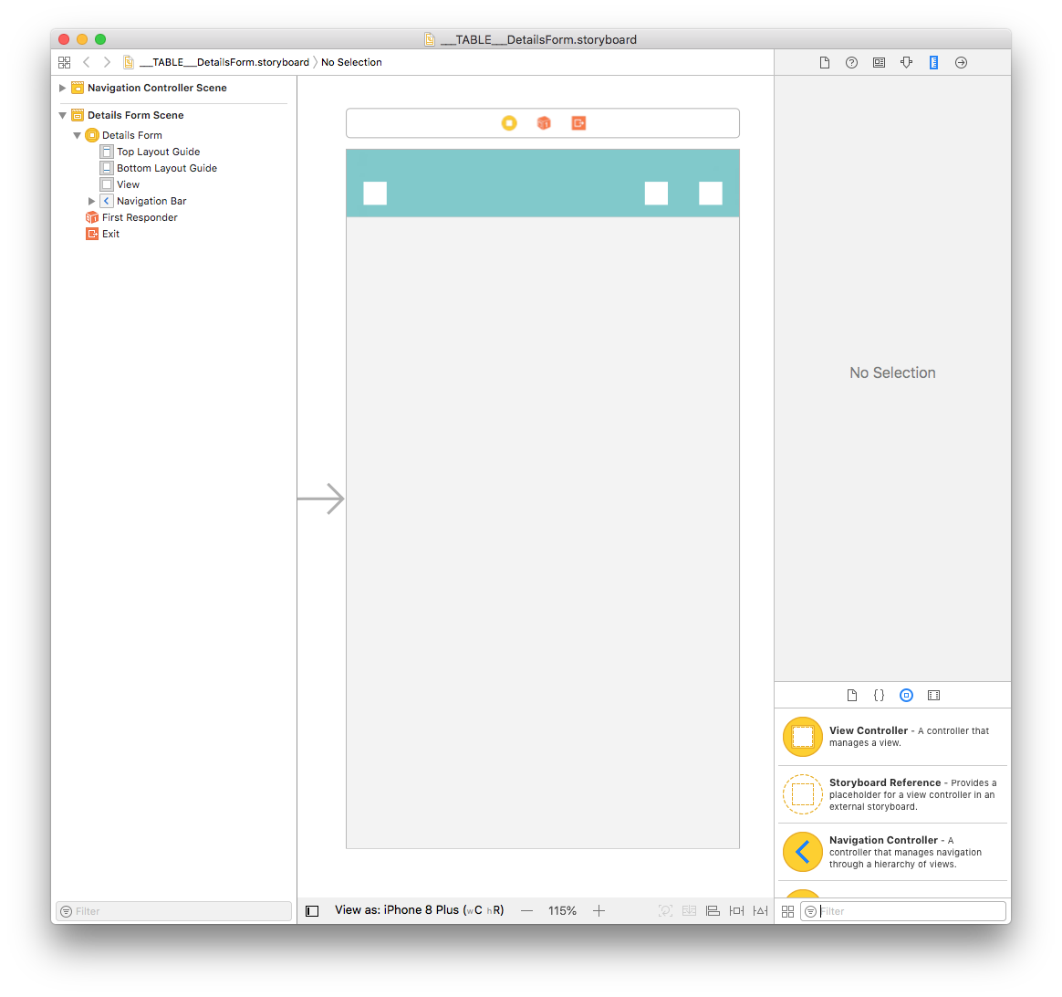 Empty storyboard custom template