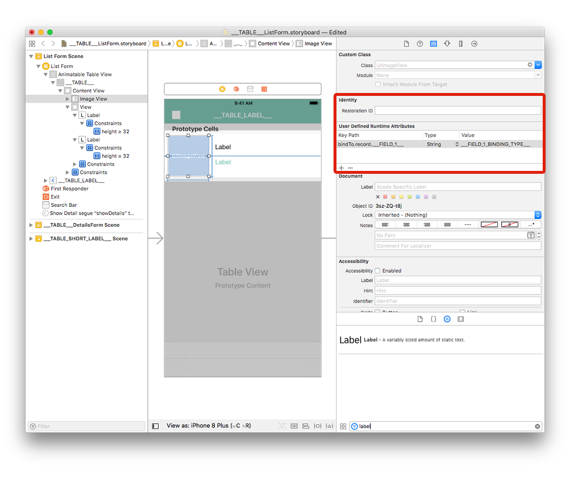 Identity inspector storyboard