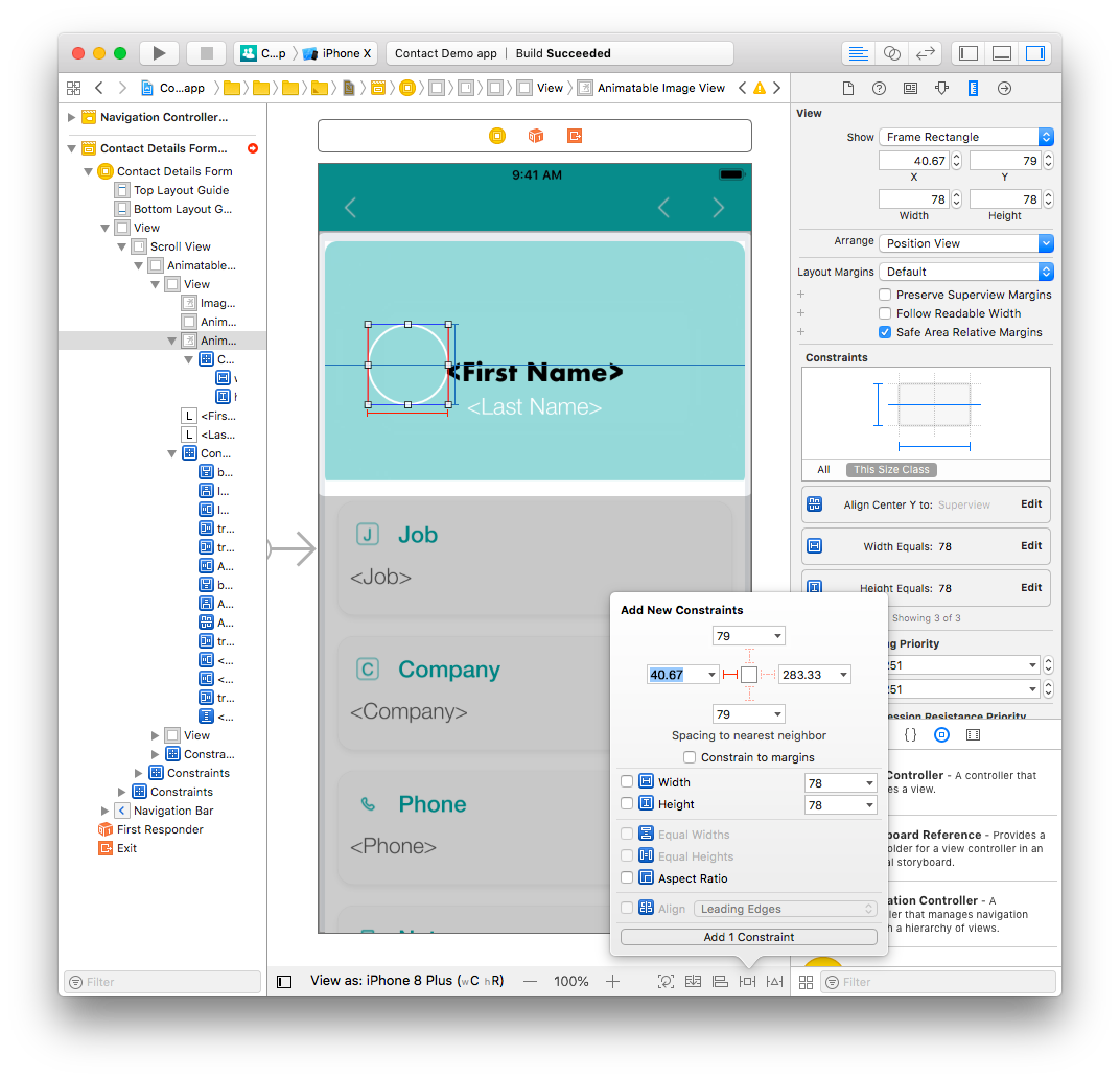 Profil picture new constraints