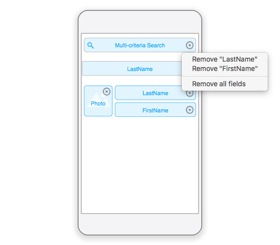 Modify Multi-criteria search fields