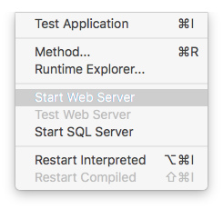 Start web server