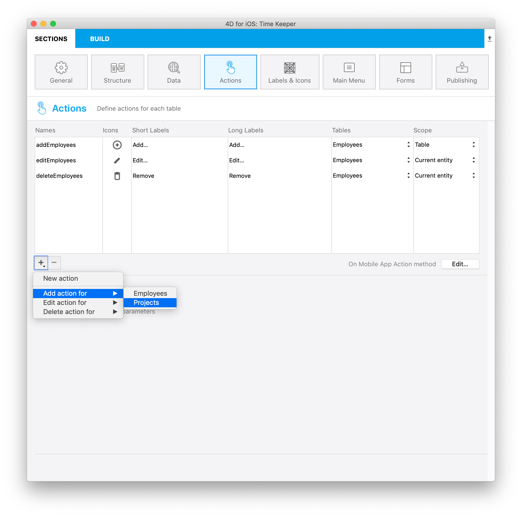 create addProject Method