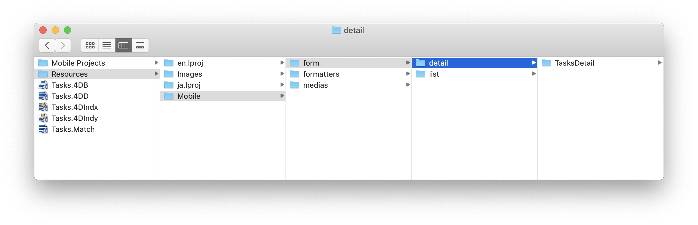 Detailform template
