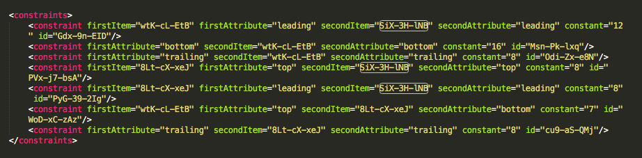 Storyboard xml