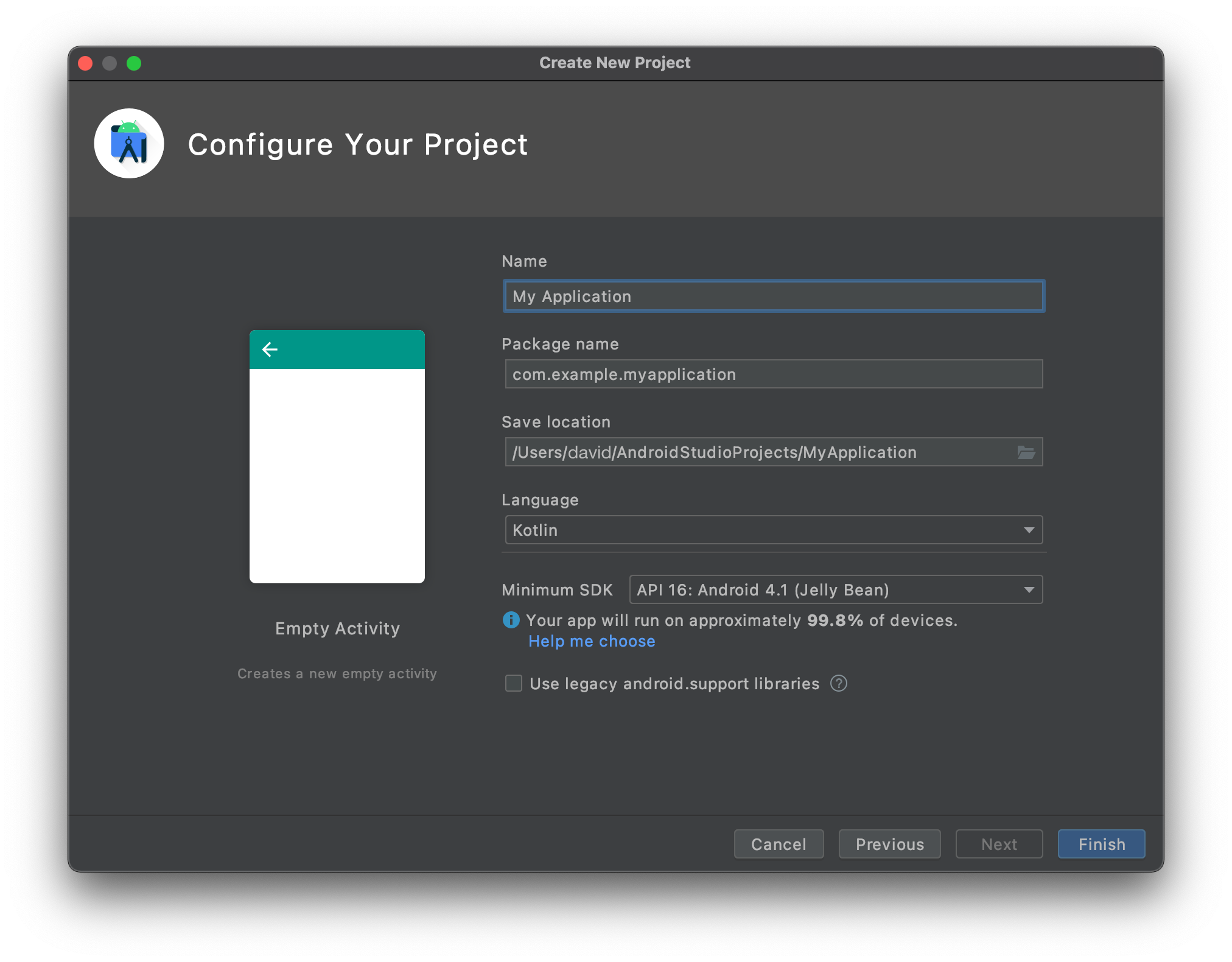 Configure Android project