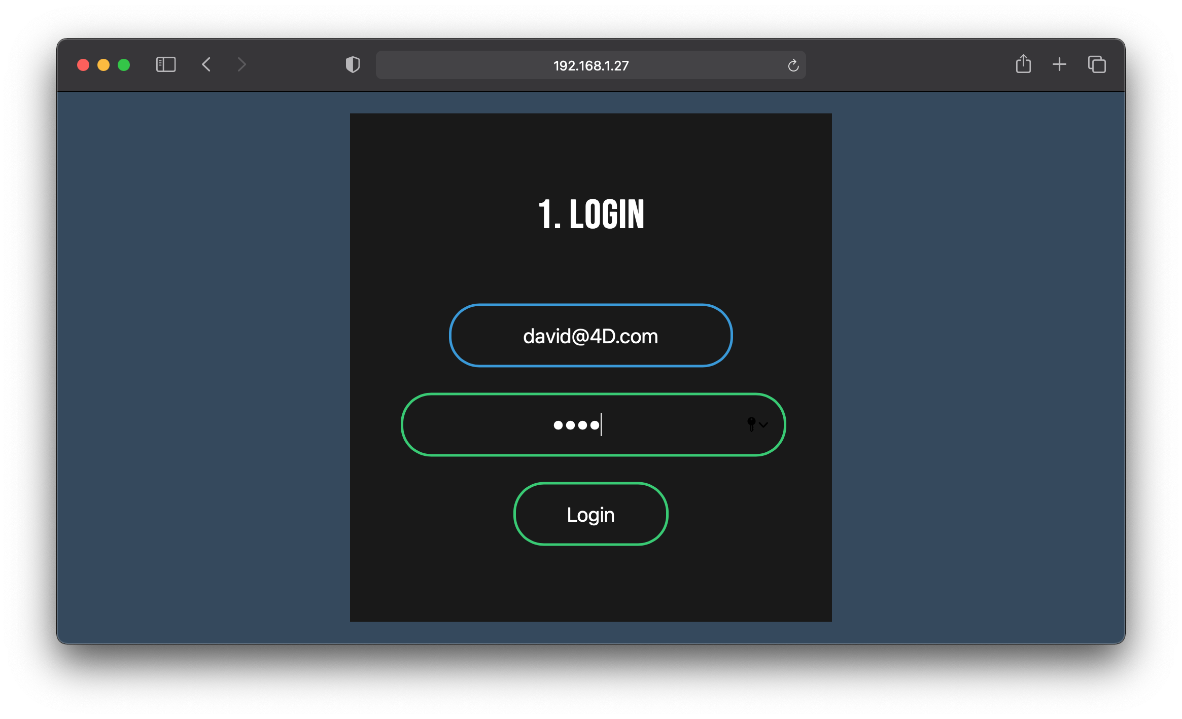 Login form