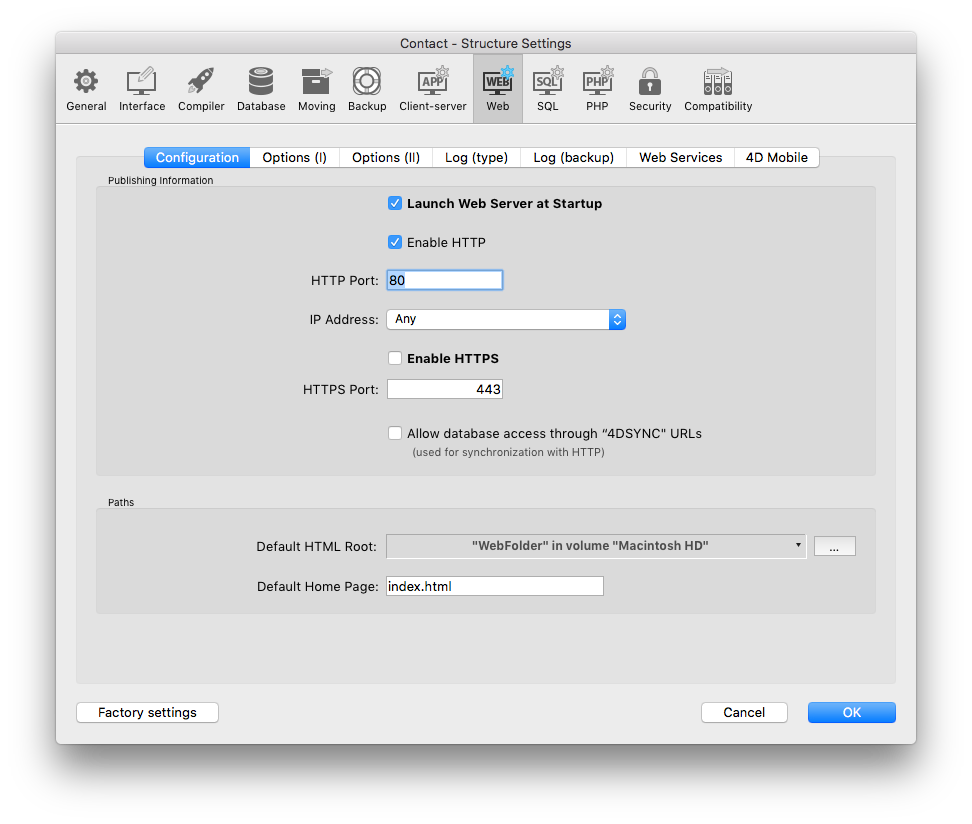 Web Configuration