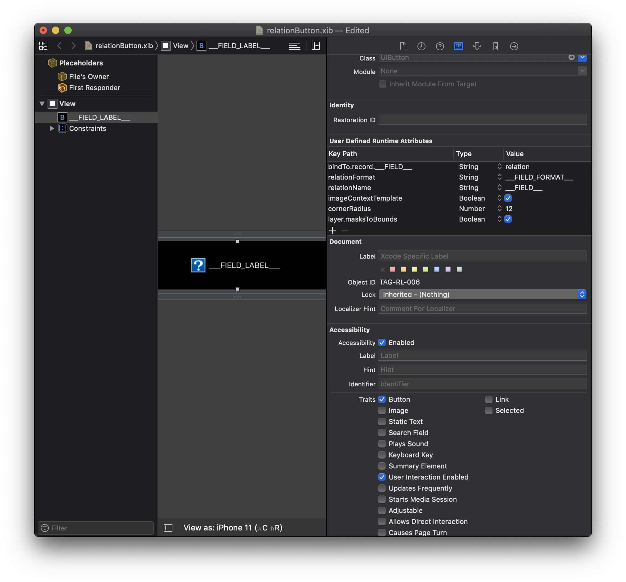 Custom relation color and font