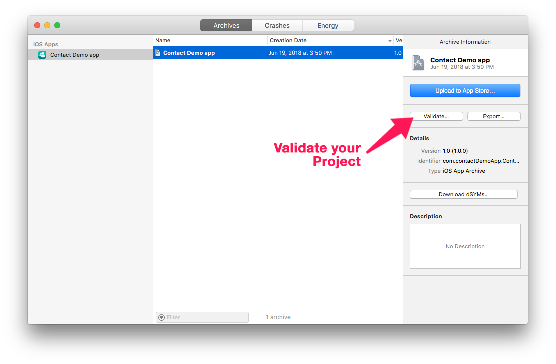 ⒍ Validate your project